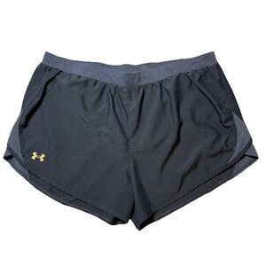 Under Armour HeatGear Women's Blue Grey Athletic Shorts Size 2XL Loose Fit